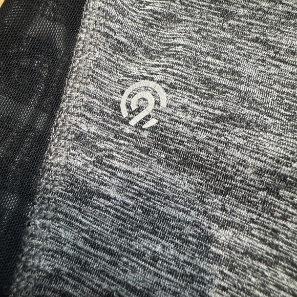 C9 By Champion Heathered Grey And Black Leggings Back Zip Pocket Sz Large - Picture 15 of 16